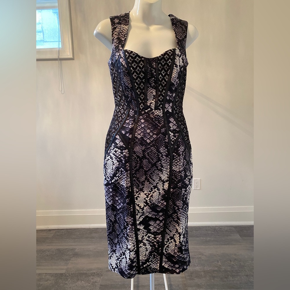 PURPLE SNAKEPRINT MINI DRESS